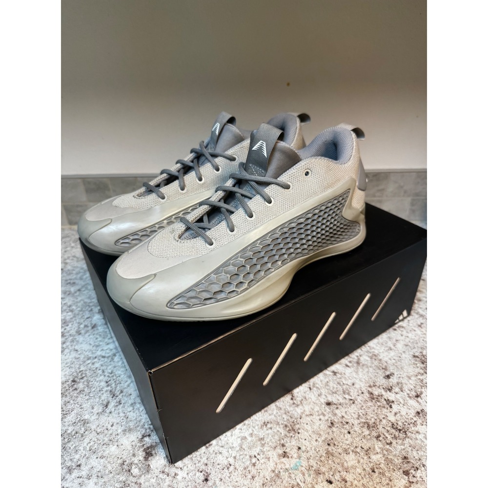 Adidas Anthony Edwards 1 Low Ascent Grey Basketball Shoes JS1775 Mens 7.5